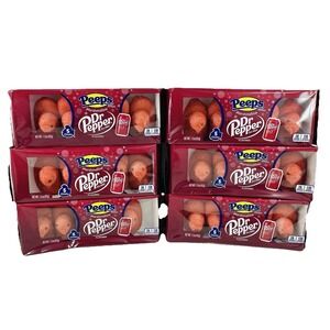 Peeps Dr Pepper Flavored Marshmallow Chicks Lot of 6 Boxes Total 30 Peeps NIB